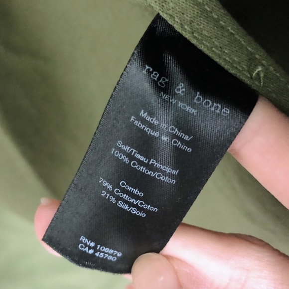 SOLD NWT Rag & Bone Button Military Shirt - Picture 7 of 8